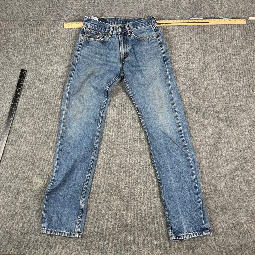Levi's Jeans Mens Size 29x34 Blue 505 Regular Fit Straight Leg Medium Wash Denim